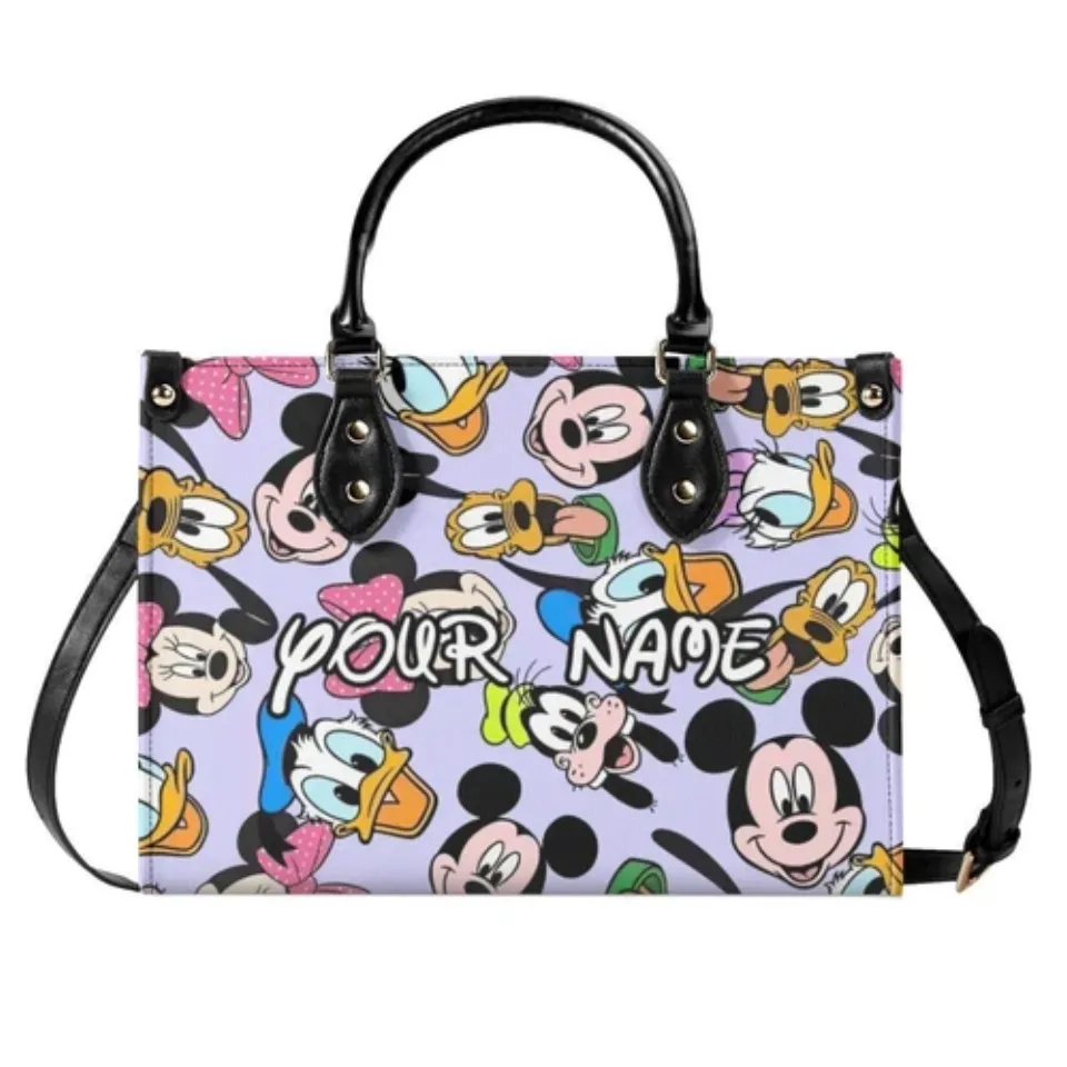 Personalized Mickey Leather Handbag, Disney Lethal Handbag, Gift For Her