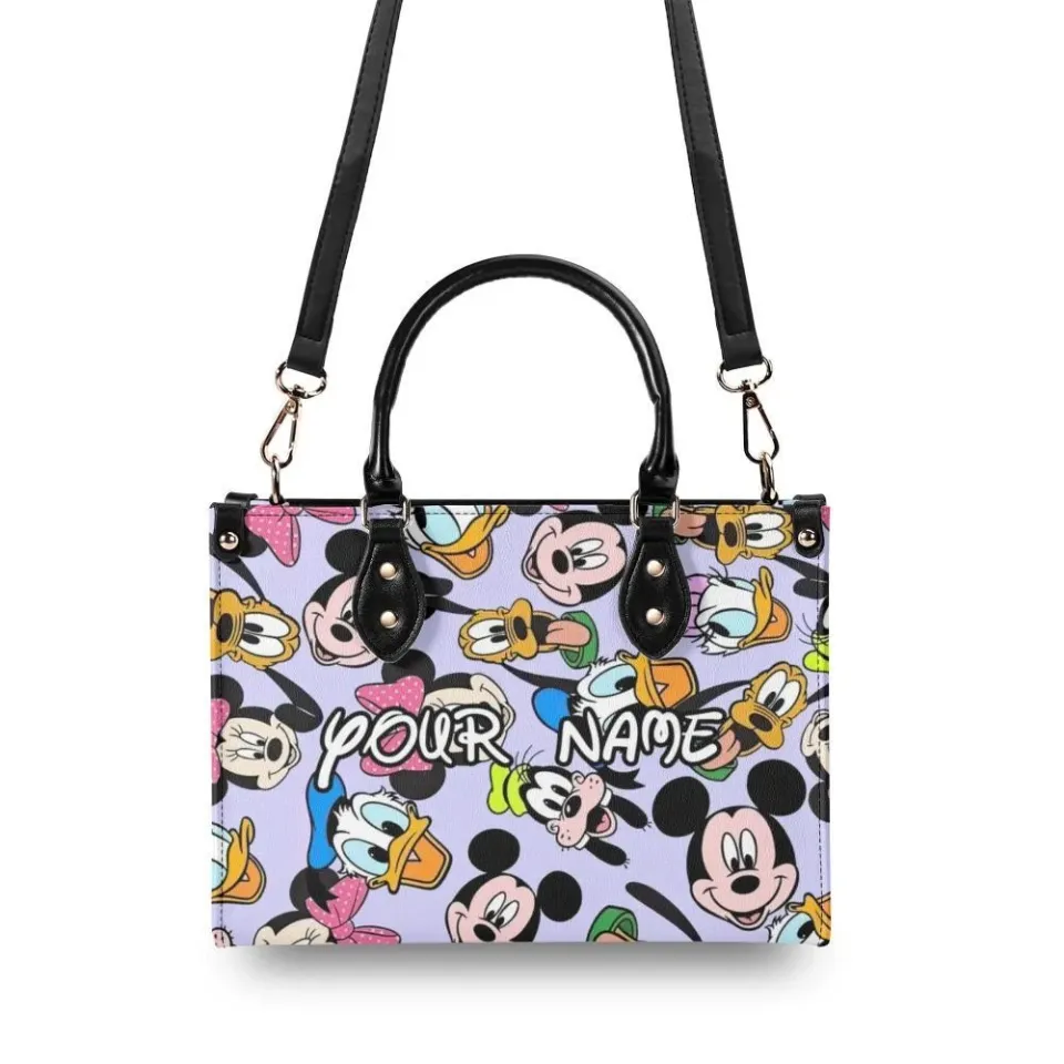 Personalized Mickey Leather Handbag, Disney Lethal Handbag, Gift For Her
