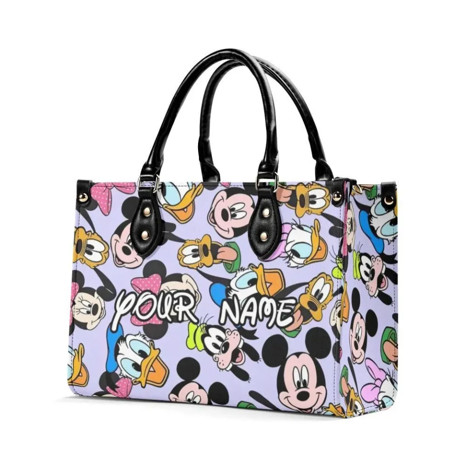 Personalized Mickey Leather Handbag, Disney Lethal Handbag, Gift For Her