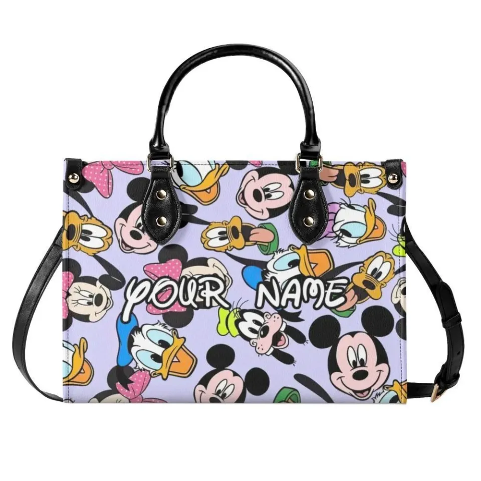 Personalized Mickey Leather Handbag, Disney Lethal Handbag, Gift For Her
