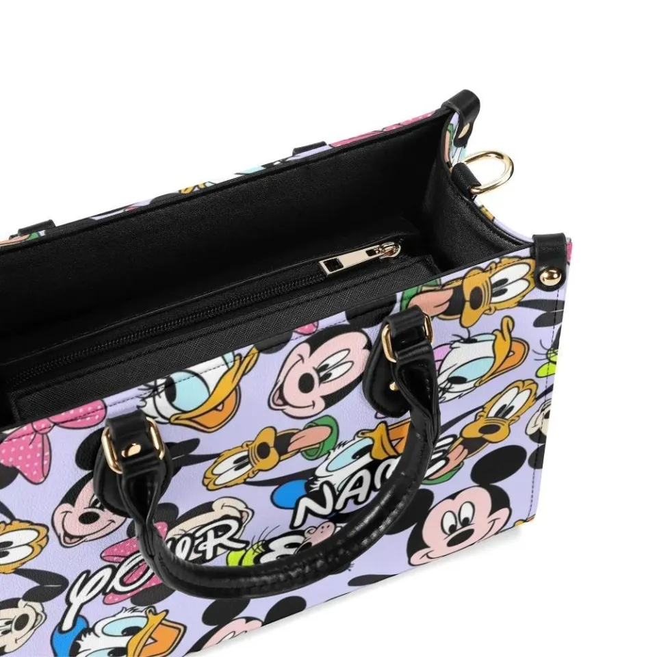 Personalized Mickey Leather Handbag, Disney Lethal Handbag, Gift For Her