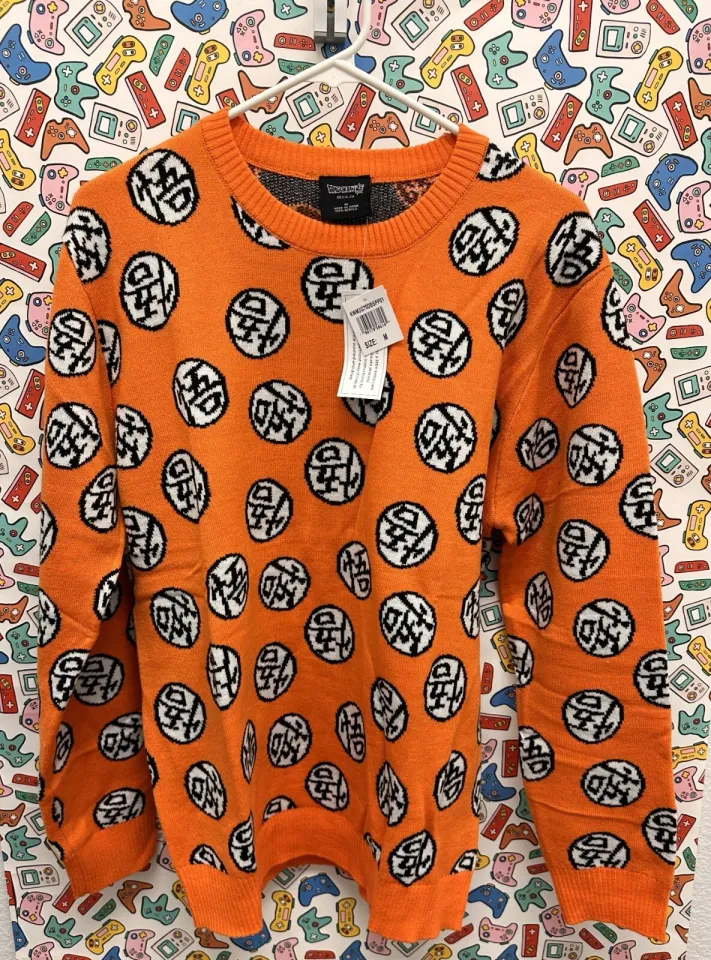 Dragon Ball Z Orange Sweatshirt Ugly Sweater Christmas Pullover - Mens Medium M