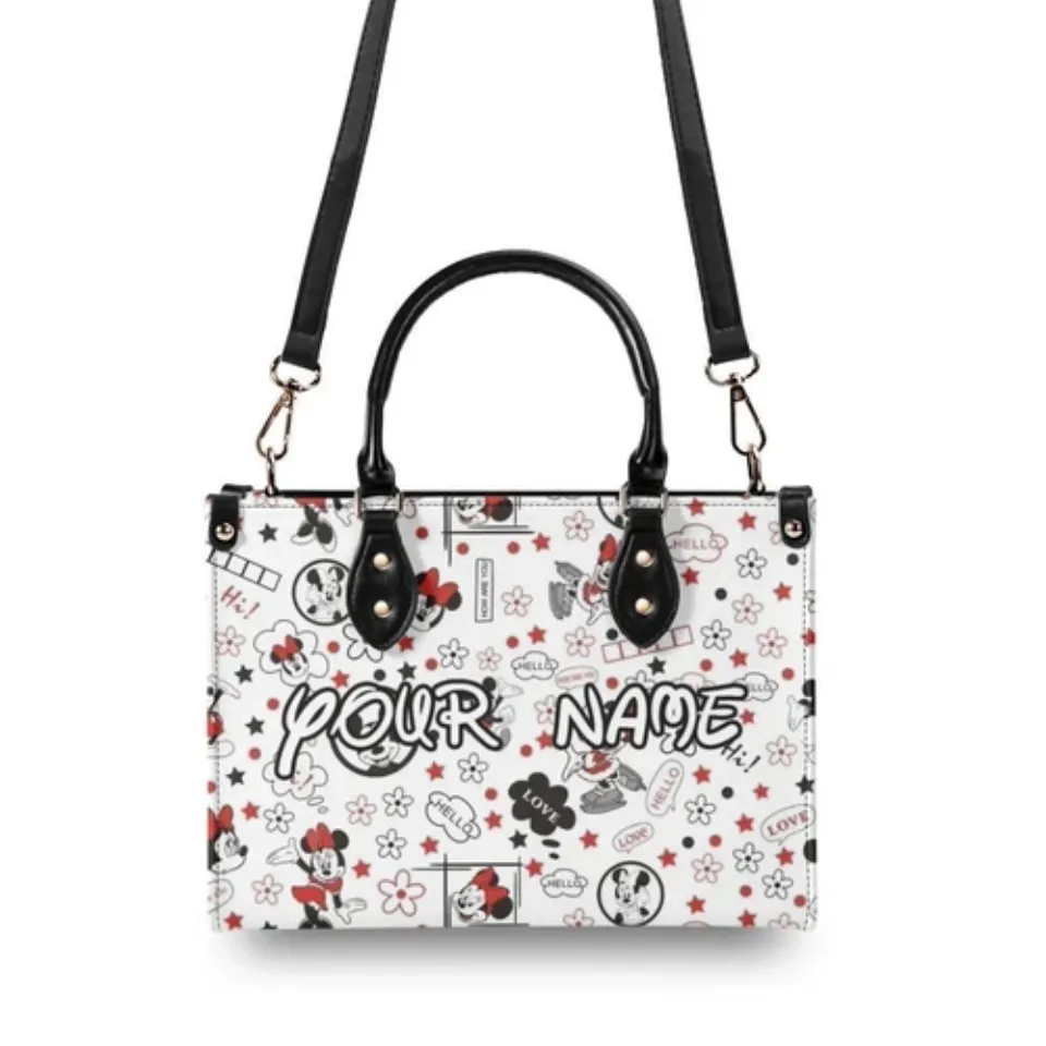 Personalized Mickey Leather Handbag, Disney Lethal Handbag, Gift For Her