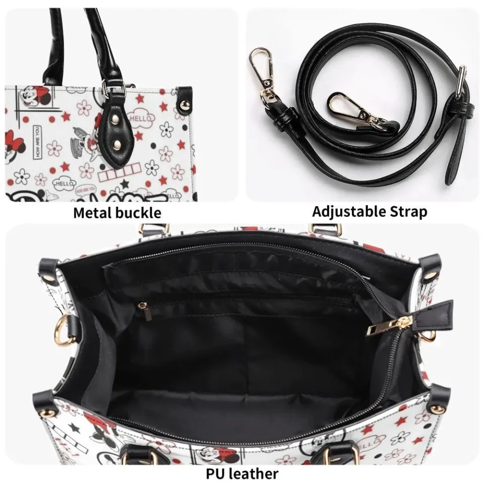 Personalized Mickey Leather Handbag, Disney Lethal Handbag, Gift For Her