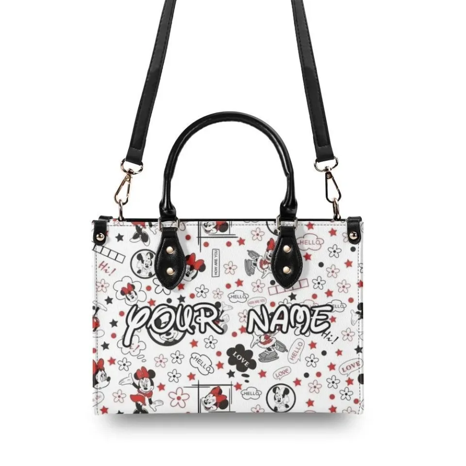 Personalized Mickey Leather Handbag, Disney Lethal Handbag, Gift For Her
