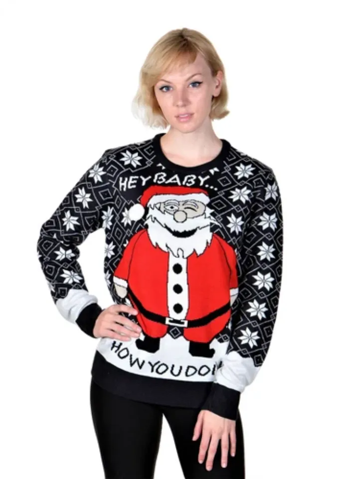 RWB Ugly Christmas Sweater for Men Pullover Navy