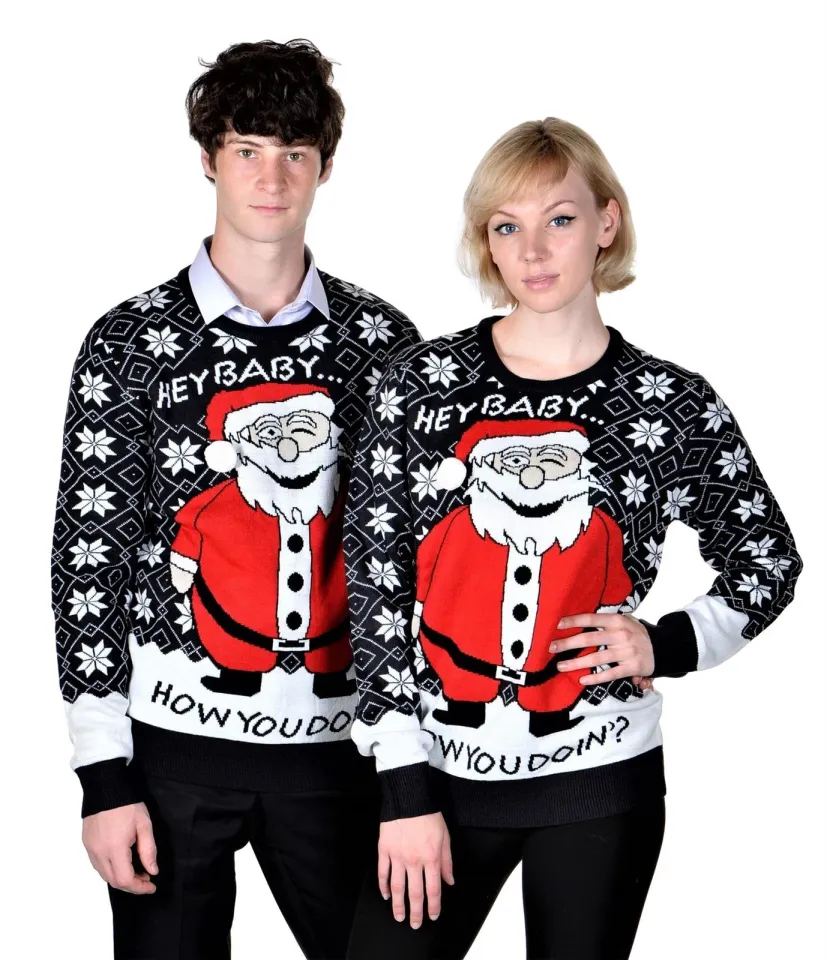 RWB Ugly Christmas Sweater for Men Pullover Navy