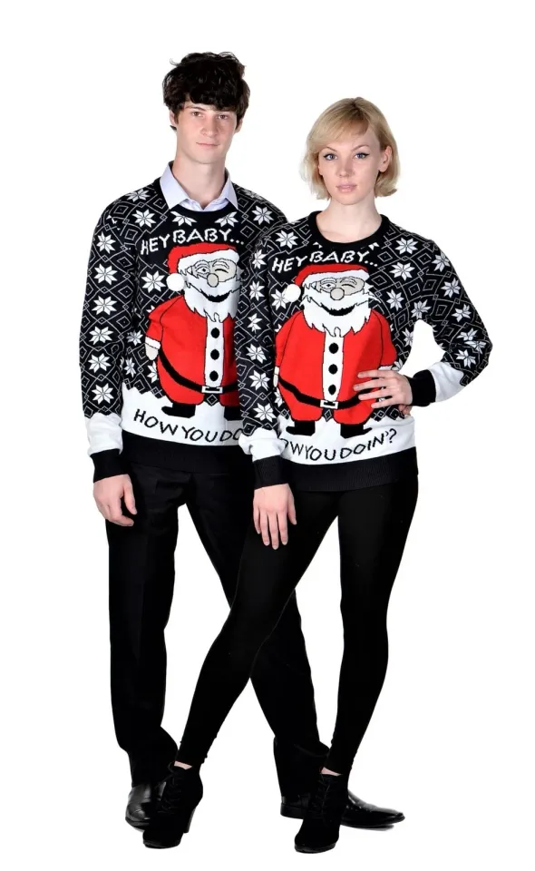 RWB Ugly Christmas Sweater for Men Pullover Navy