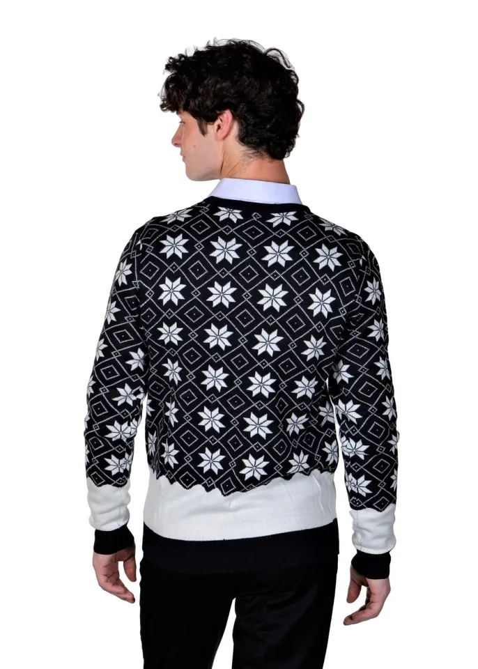 RWB Ugly Christmas Sweater for Men Pullover Navy