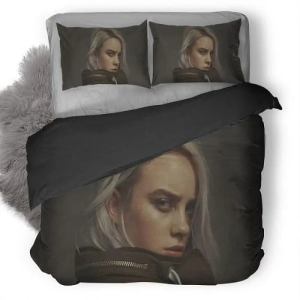 Billie Eilish Bedding Set | Music Lover Bedding | Music Tour Merch | Gift For Fan