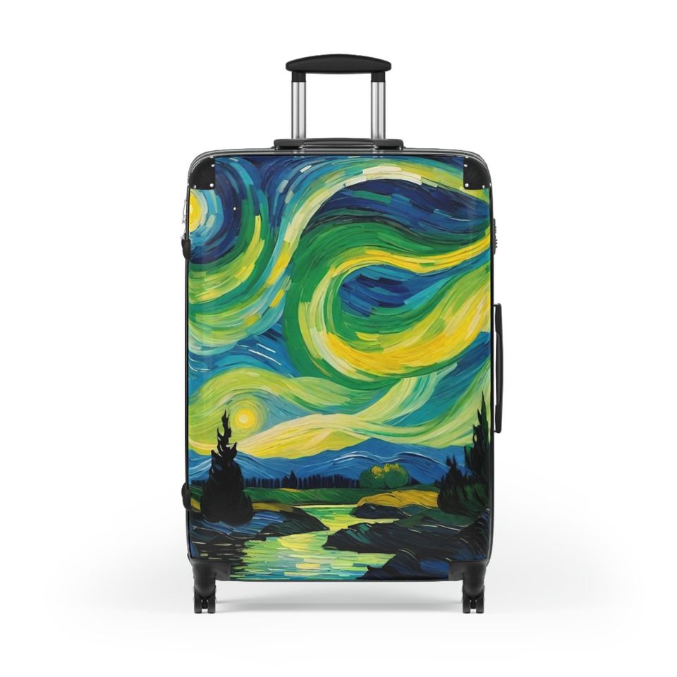 Suitcase -Northern Lights Starry Night
