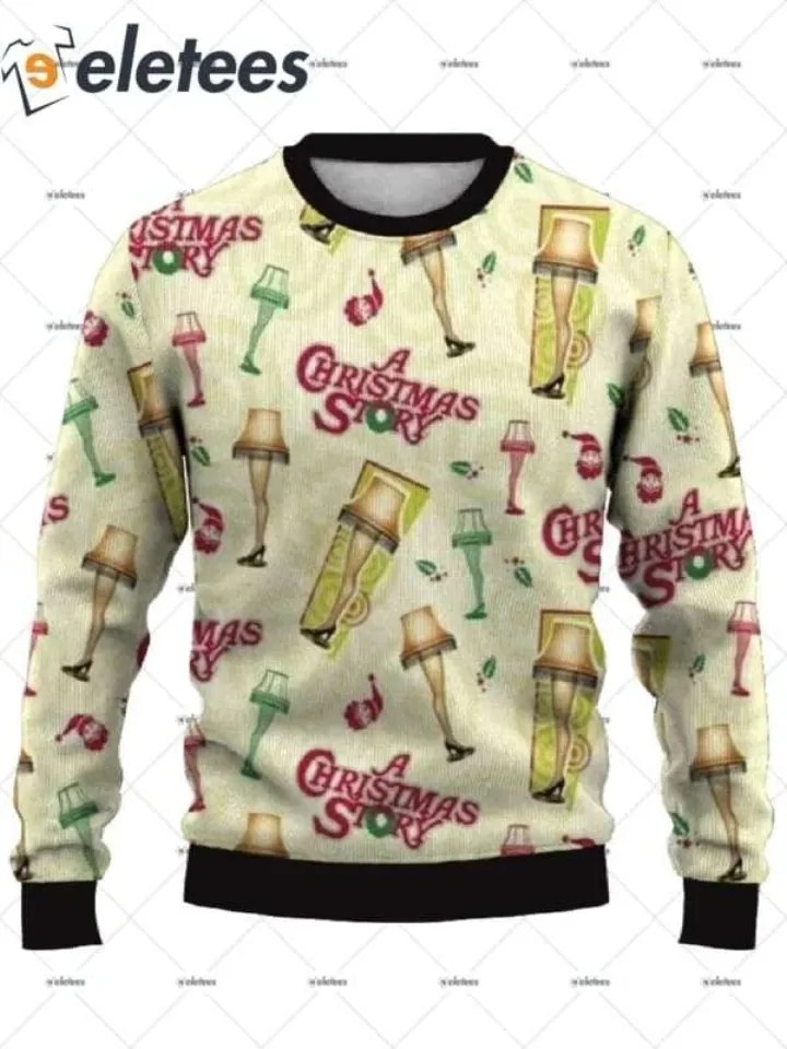Lamp A Christmas Story Ugly Christmas Sweater 7KERYDKS
