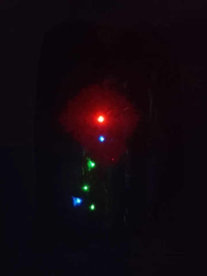 Ugly Christmas Party Flashing Dragon With Lights Sweater New Sz 2XL