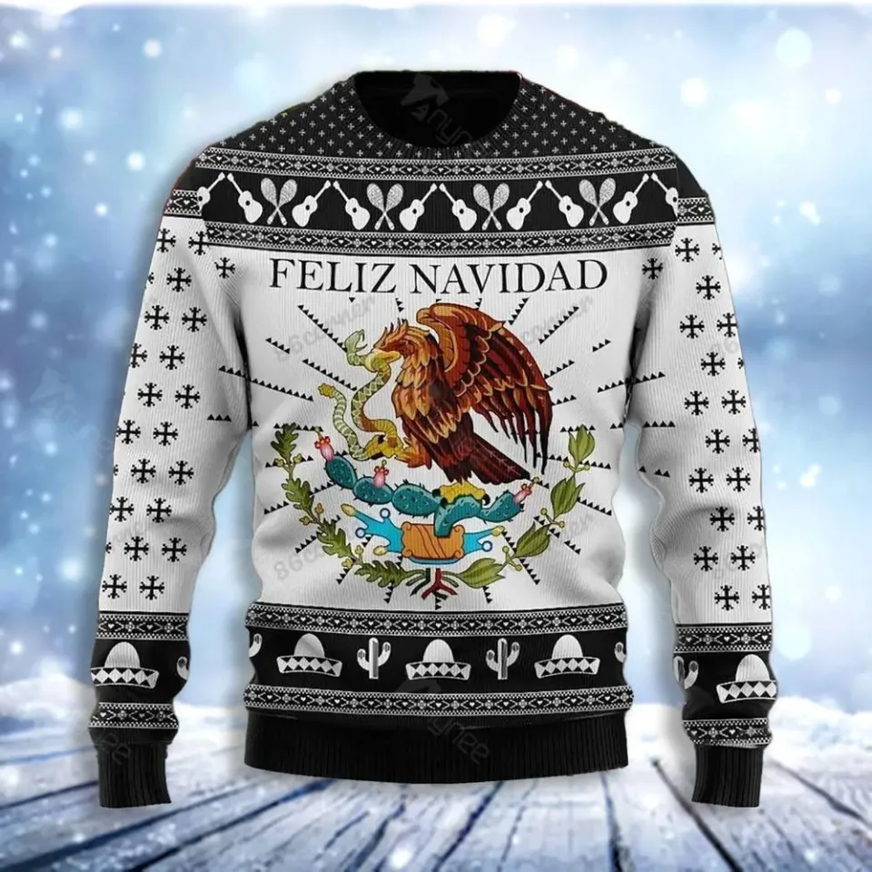 Feliz Navidad Ugly Christmas Sweater (AOP) SIze S-5XL