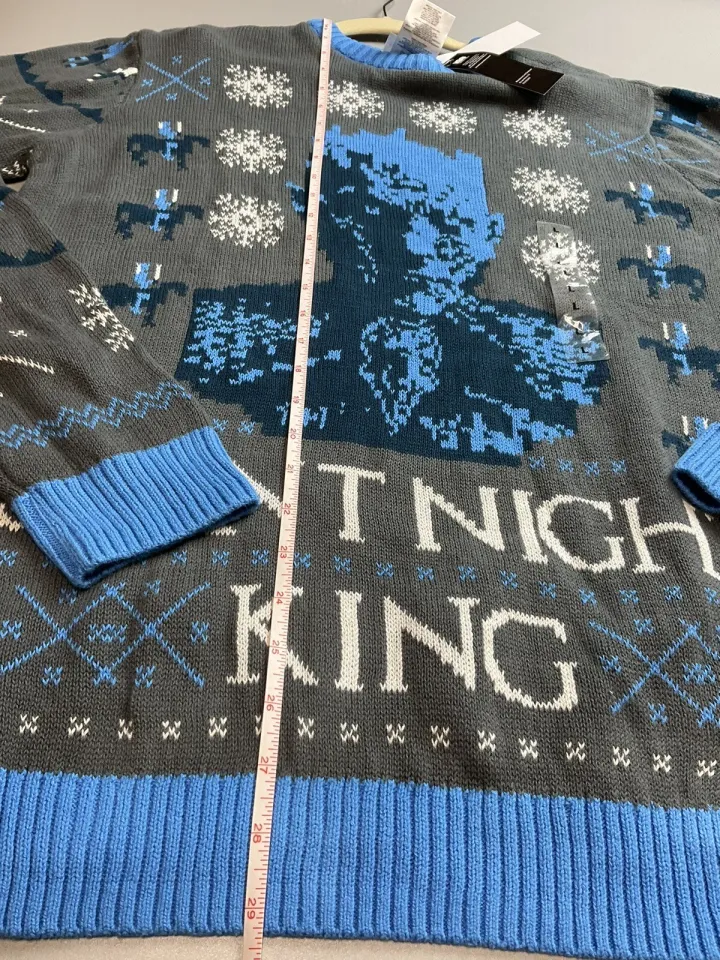 Game of Thrones Ugly Christmas Sweater Silent Night King NWT Size L