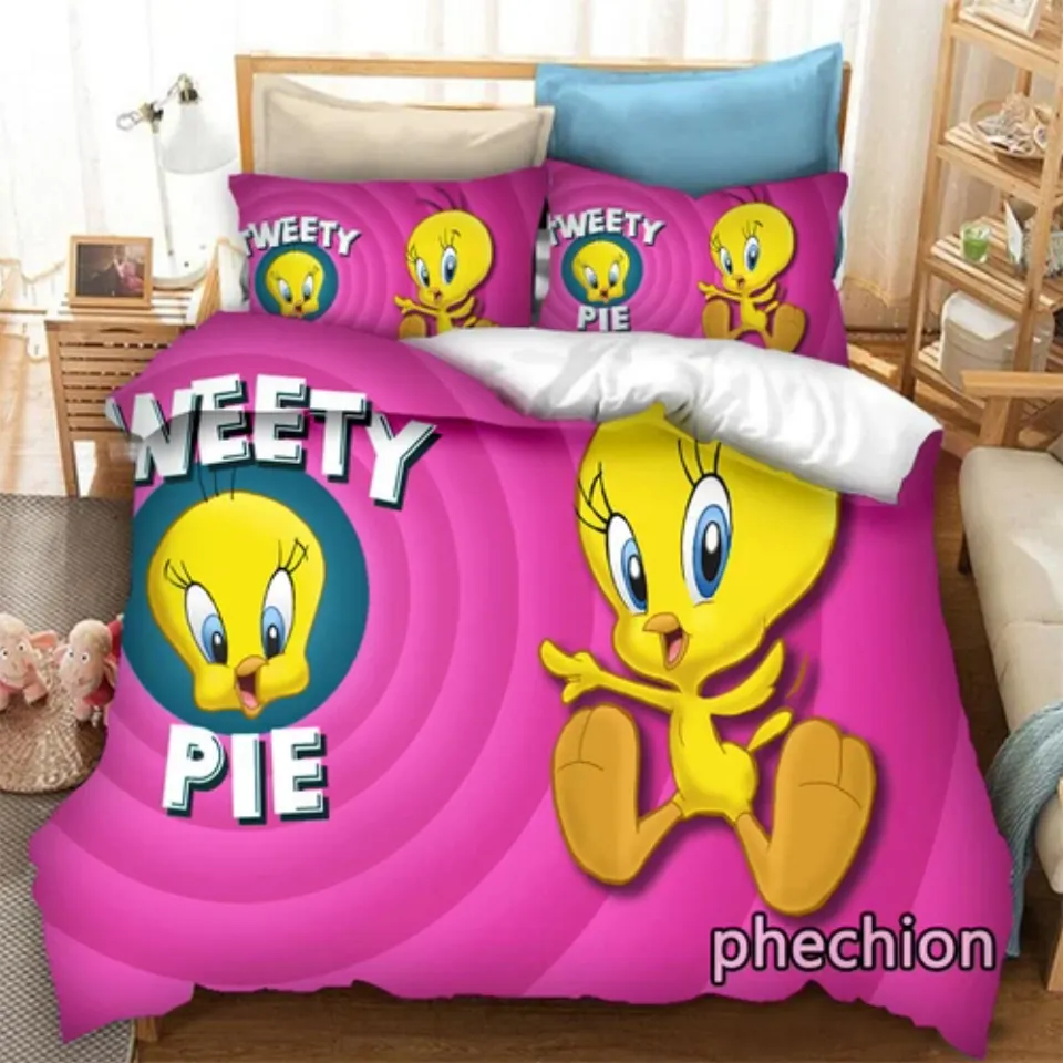 3D Anime TweetyBird Bedding Set | Cartoon Bedding Set | Gift For Kids