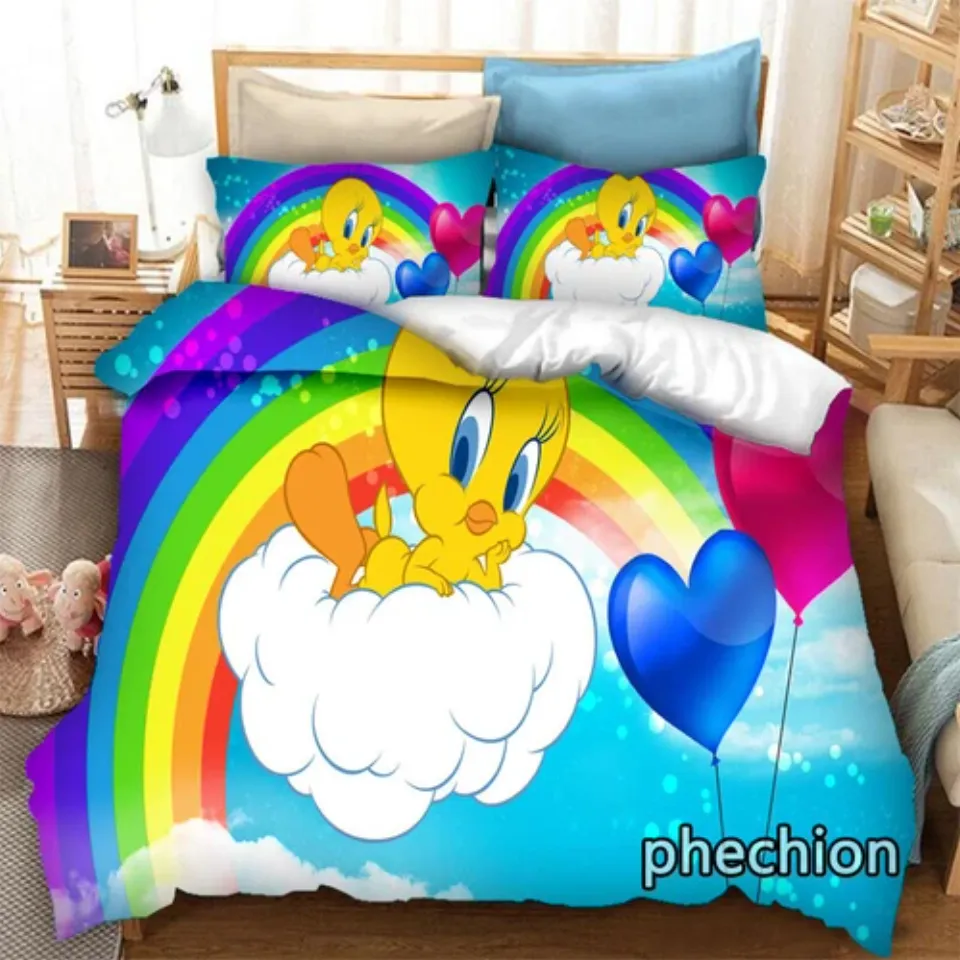 3D Anime TweetyBird Bedding Set | Cartoon Bedding Set | Gift For Kids