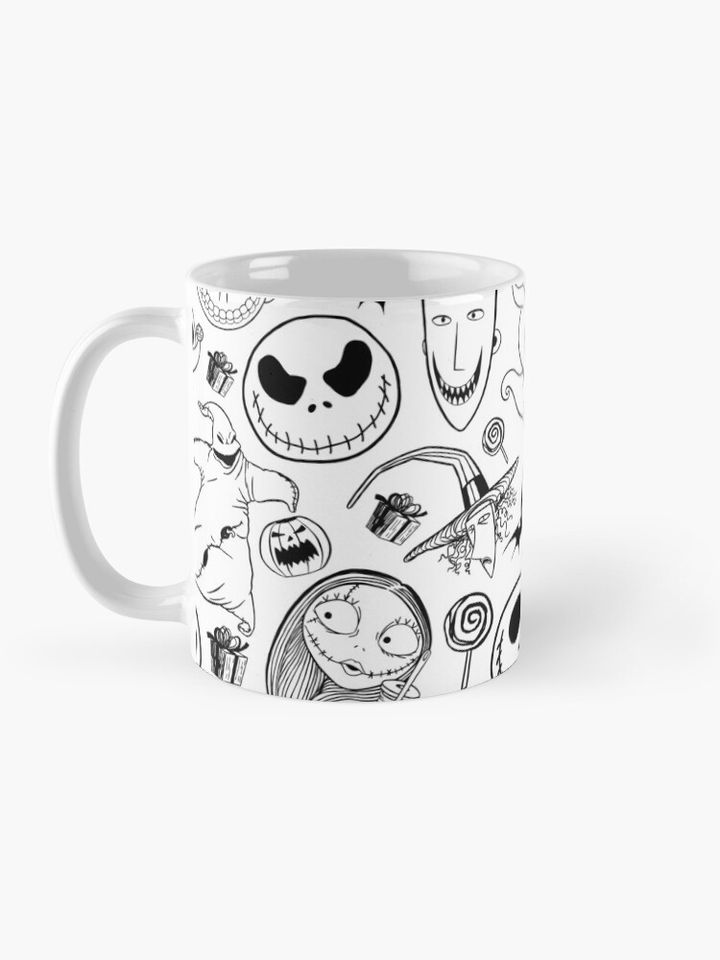 Nightmare before Christmas Pattern Coffee Mug