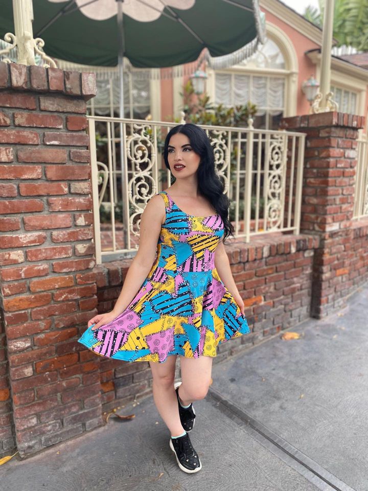 Inspired Patchwork Skater Dress