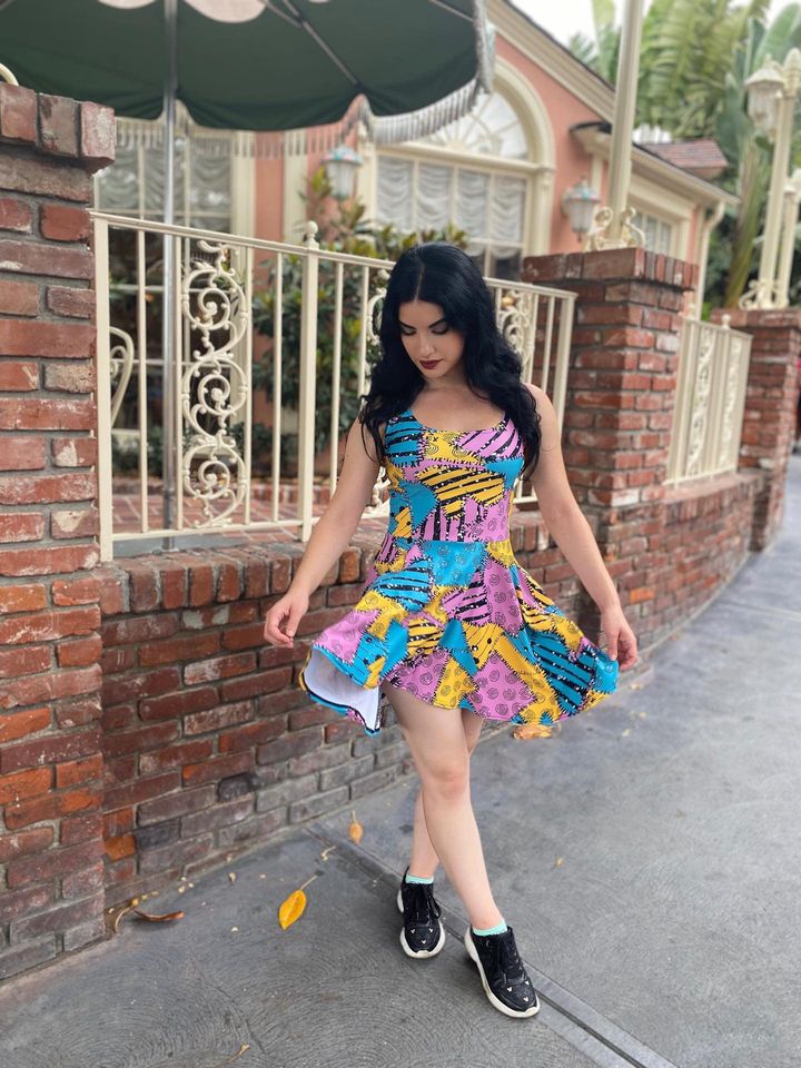 Inspired Patchwork Skater Dress