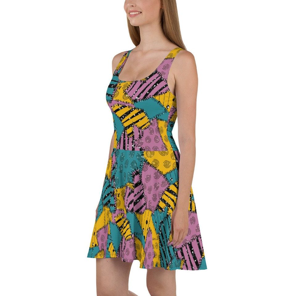 Inspired Patchwork Skater Dress