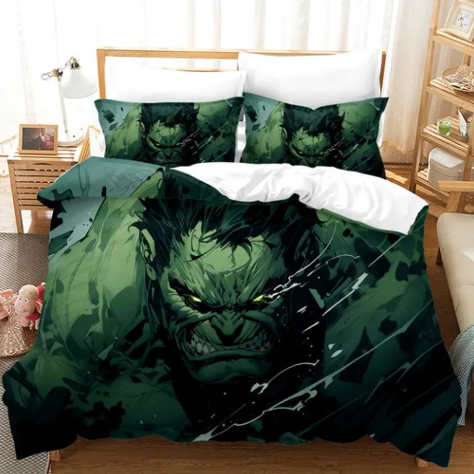 Hulk 3 Piece Duvet Cover Set Bedding Set Soft Comforter Cover Pillowcase Gifts