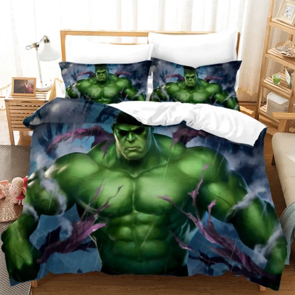 Hulk 3 Piece Duvet Cover Set Bedding Set Soft Comforter Cover Pillowcase Gifts