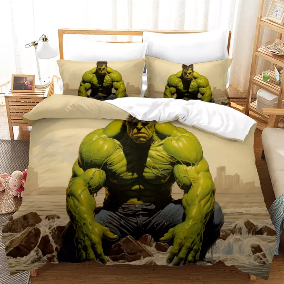 Hulk 3 Piece Duvet Cover Set Bedding Set Soft Comforter Cover Pillowcase Gifts
