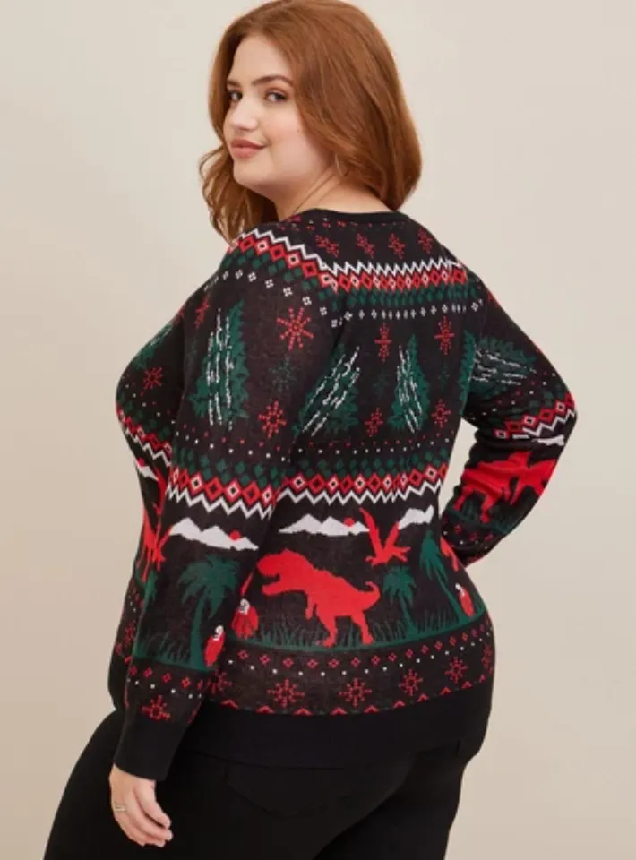 TORRID Jurassic Park Christmas 'Ugly' Sweater NWT Size 0 (12)