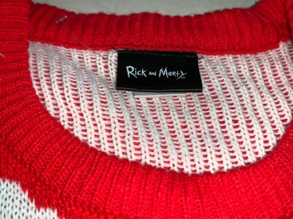 Rick And Rickandmorty Merry Rickmas Ugly Christmas Sweater Red Size Medium New