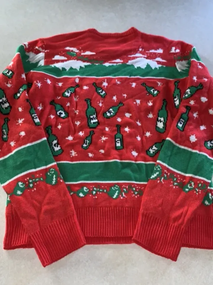 Rick And Rickandmorty Merry Rickmas Ugly Christmas Sweater Red Size Medium New