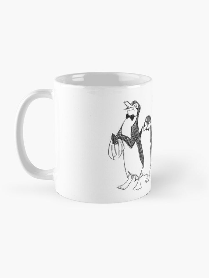 Penguins From Mary Poppins Sketch Coffee Mug