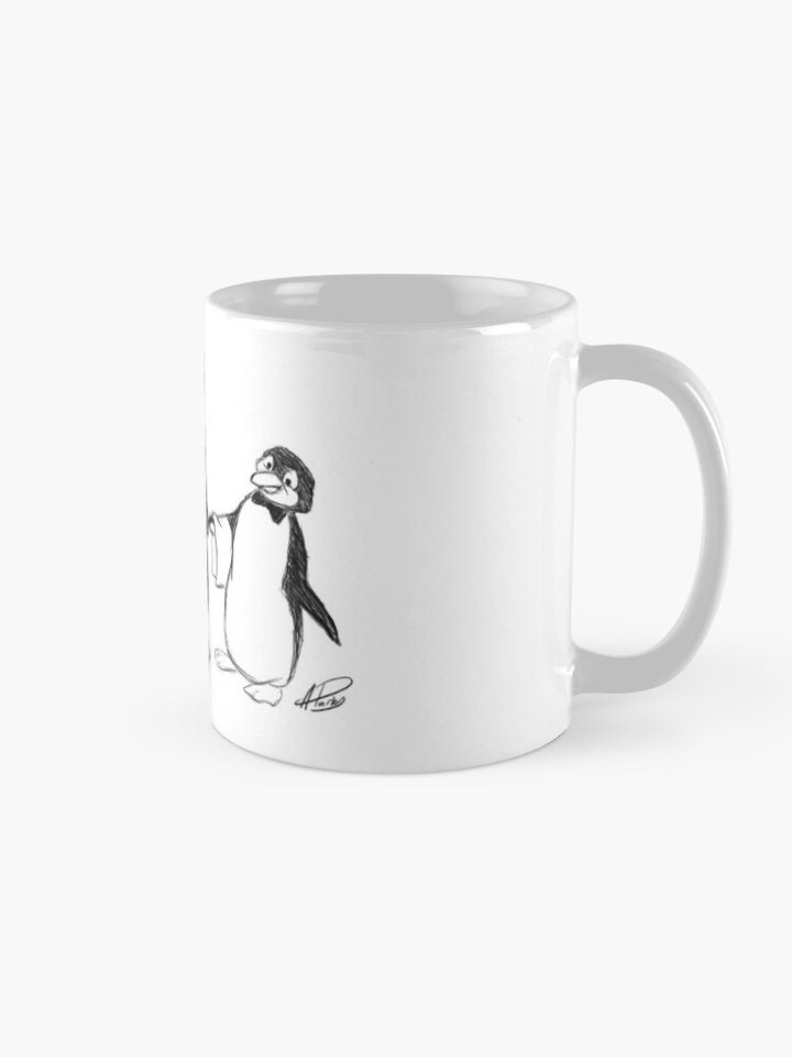Penguins From Mary Poppins Sketch Coffee Mug