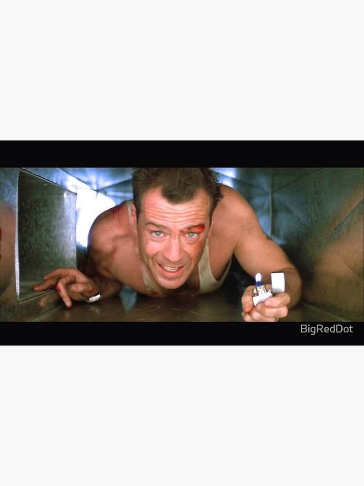 Die hard face mask bruce willis - yippee kay yay... ventilation shaft, Poster