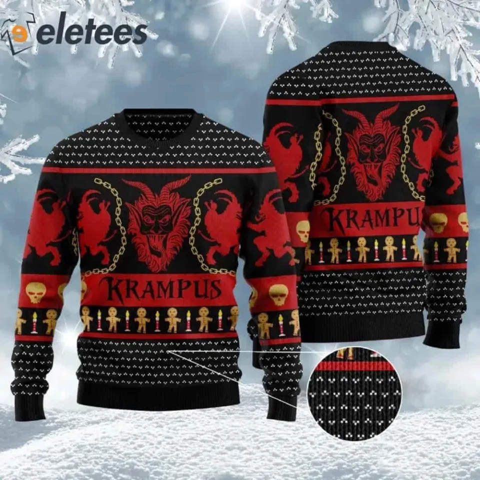 Krampus Christmas Red Ugly Sweater N35TY1KE
