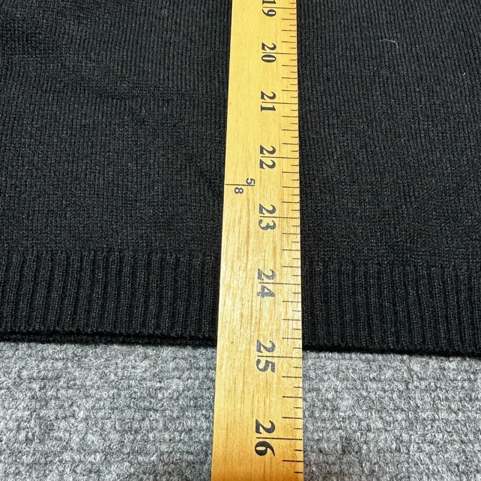 NEW Esmara Ugly Sweater Mens Large Black Knit Pullover Reindeer Merry Christmas