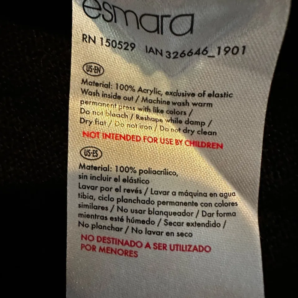 NEW Esmara Ugly Sweater Mens Large Black Knit Pullover Reindeer Merry Christmas