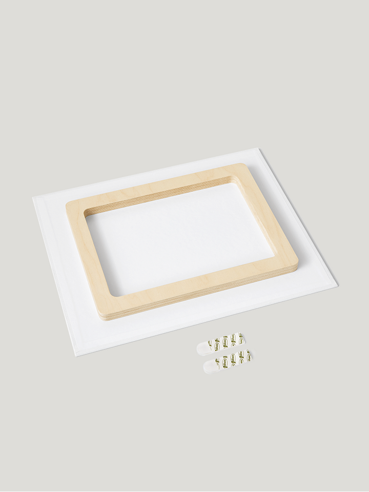 Festive Snowy Canvas: Unique Winter Art for Creative Spaces Mounted Print