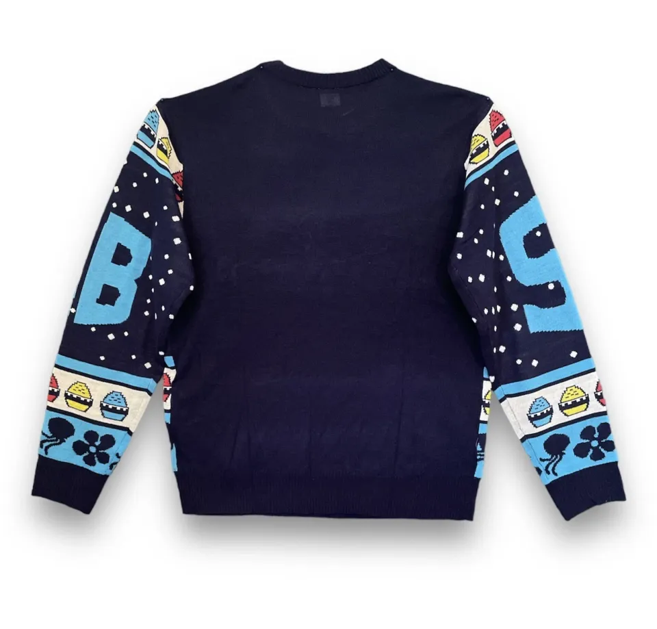 Nick 90s Spongebob Squarepants Rainbow Ugly Sweater Medium Fast Shipping