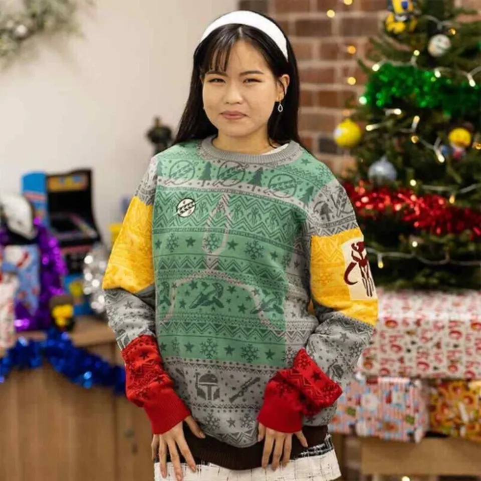 Boba Fett Difuzed Christmas Jumper / Ugly Sweater