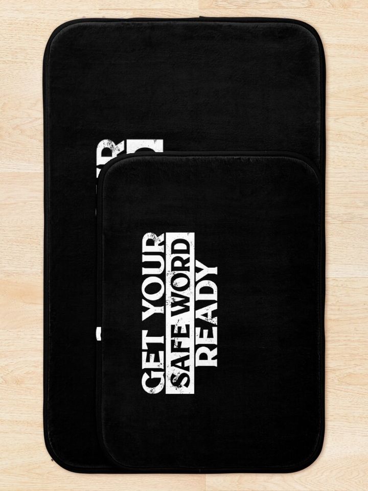 BDSM Get Your Safe Word Ready Fetish Bath Mat