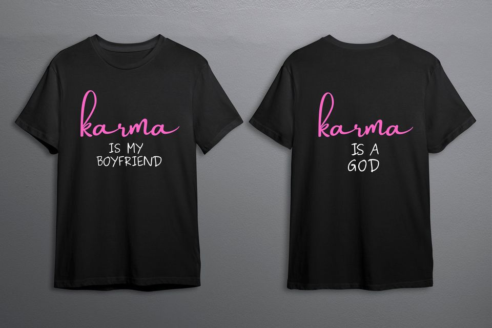 Karma is my boyfriend lyrics group Double Sided T-shirt