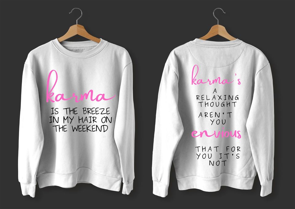 Karma is my boyfriend lyrics group Double Sided T-shirt