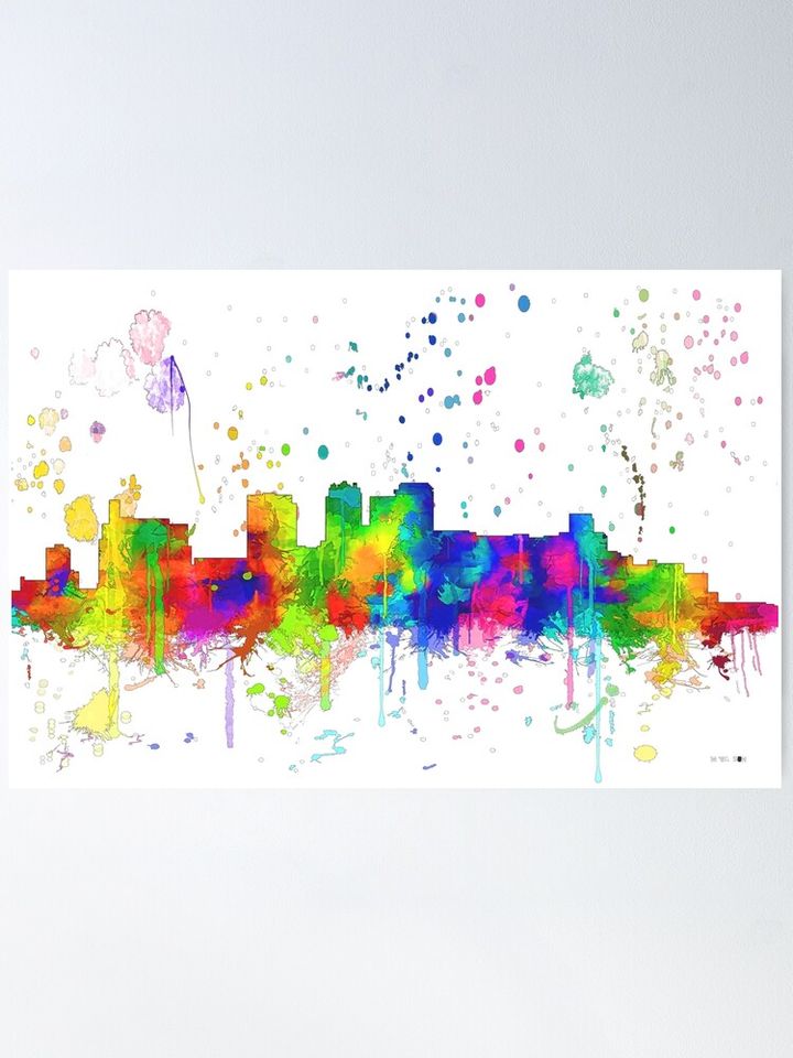 Birmingham Albm skyline - Line & Ink 3 Poster