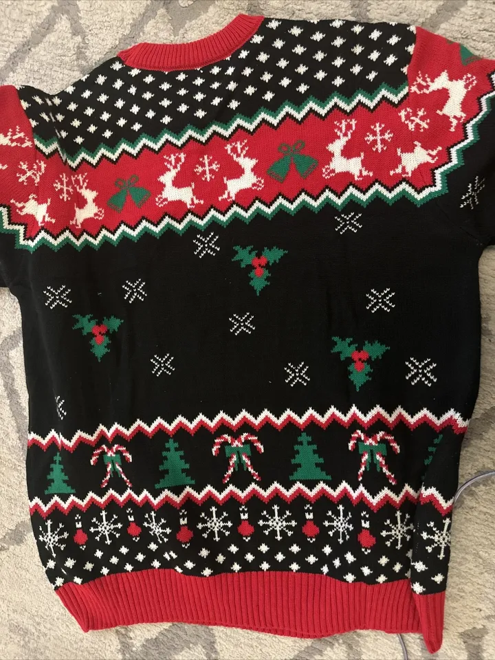 Mike Tyson "Merry Chrithmith" Ugly Christmas Sweater Unisex Size XL