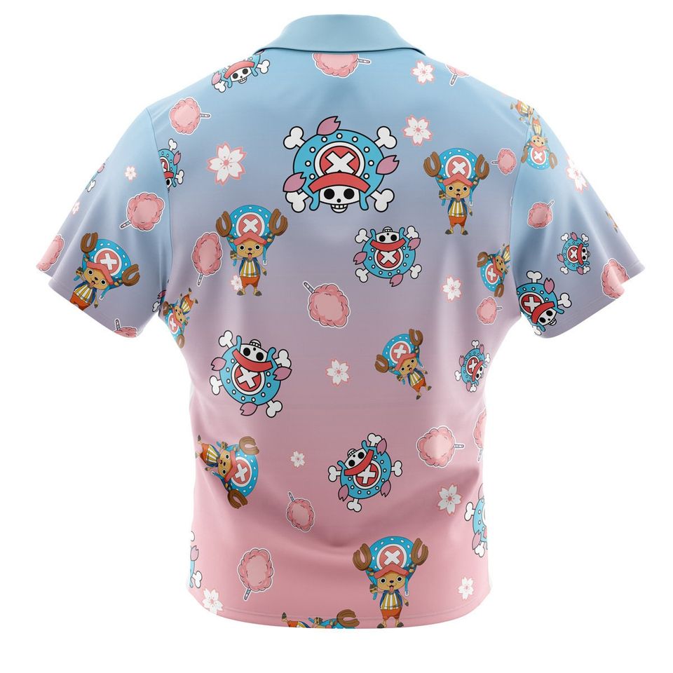 Chopper Pattern Button Up Hawaiian Shirt