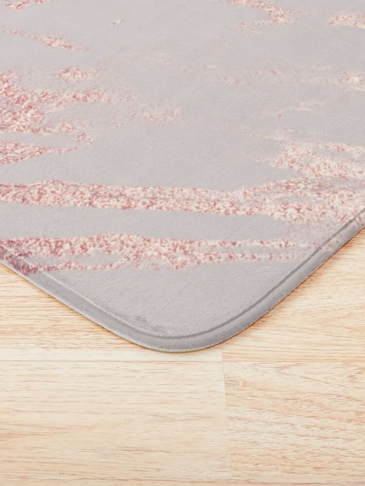 Porcelain grey rose gold Bath Mat