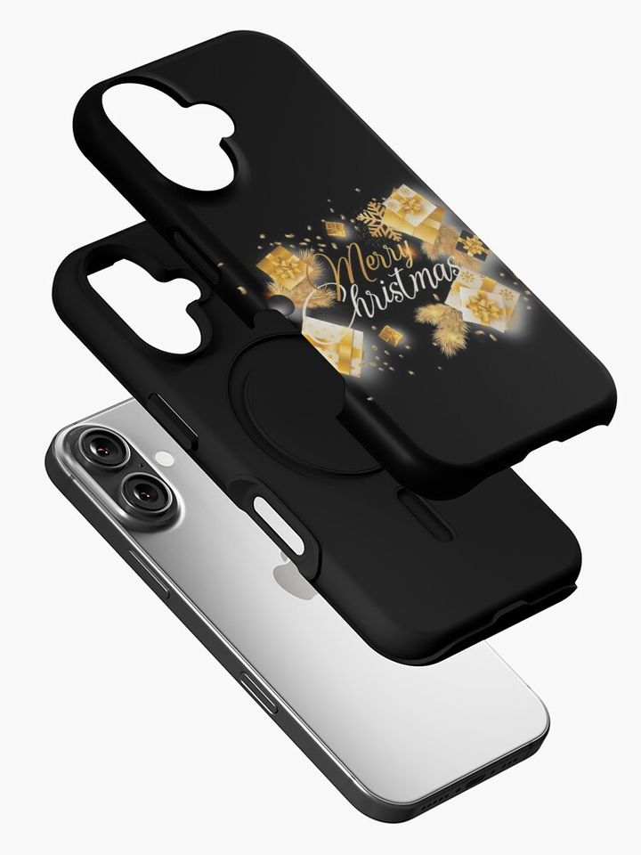 MERRY CHRISTAMAS GOLD Gift iPhone Case