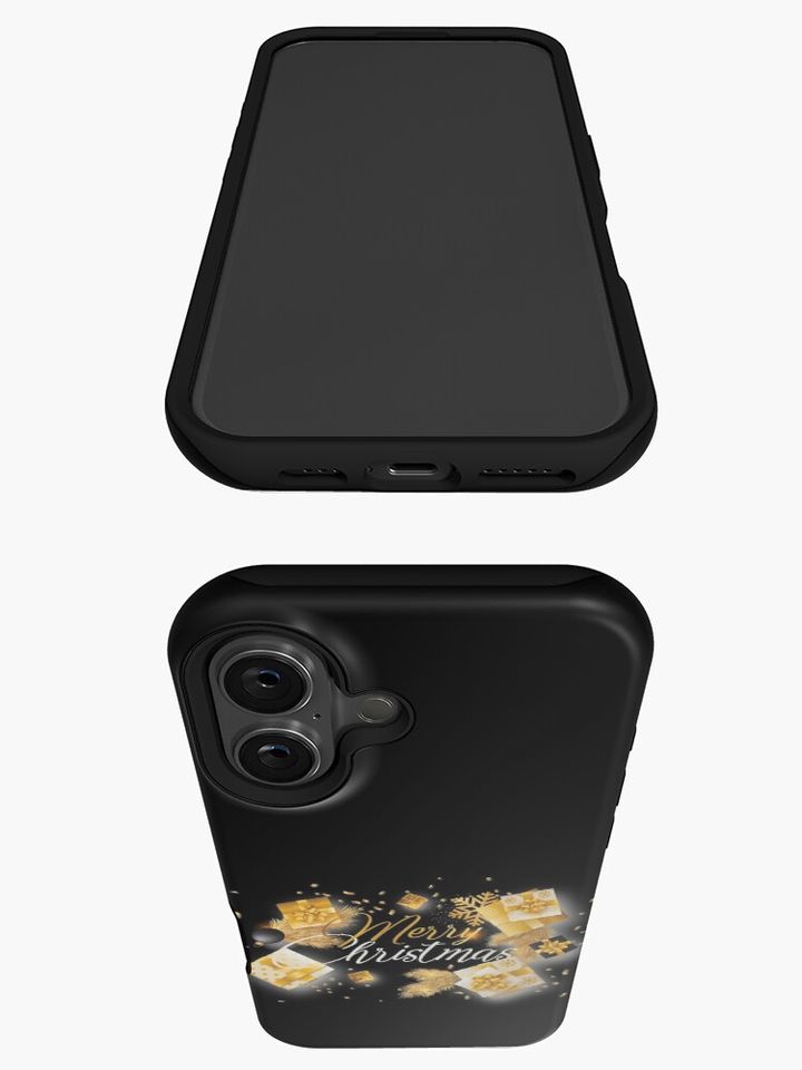 MERRY CHRISTAMAS GOLD Gift iPhone Case