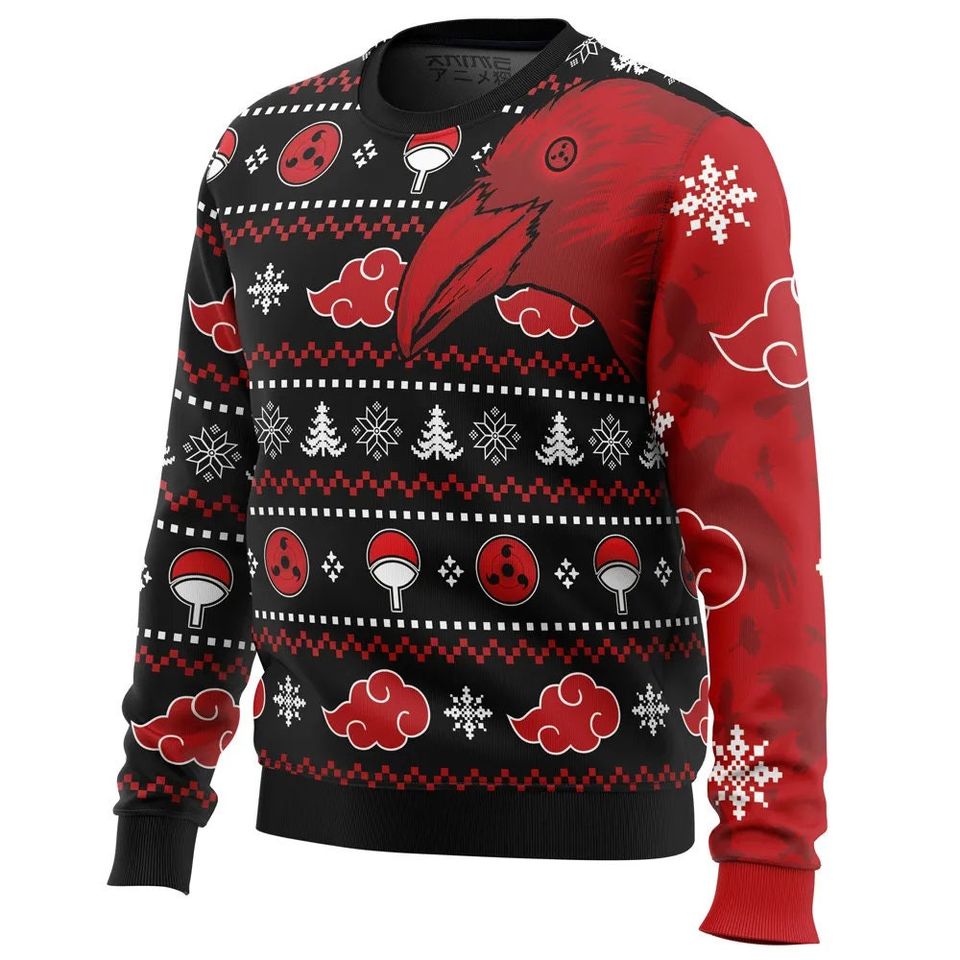 Akatsuki Itachi Symbolic Crows Custom Anime Christmas Sweater